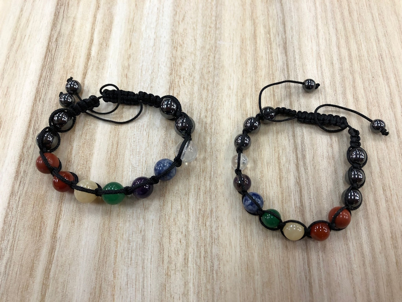 Pulsera 7 chakras macrame bola